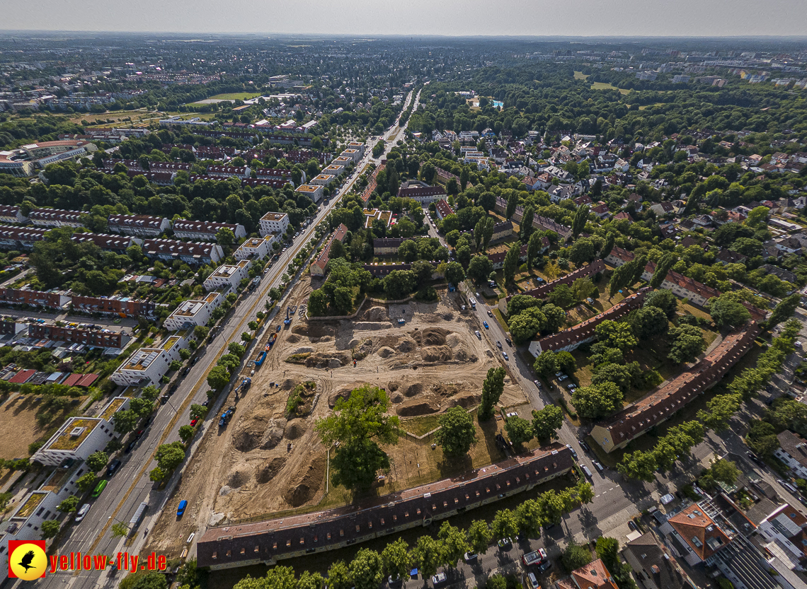 22.06.2023 - Baustelle Maikäfersiedlung zwischen Berg am Laim und Neuperlach