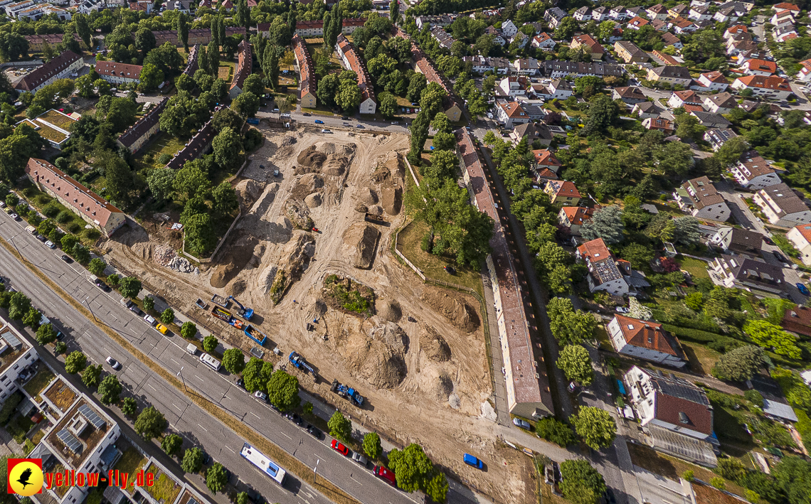 22.06.2023 - Baustelle Maikäfersiedlung zwischen Berg am Laim und Neuperlach