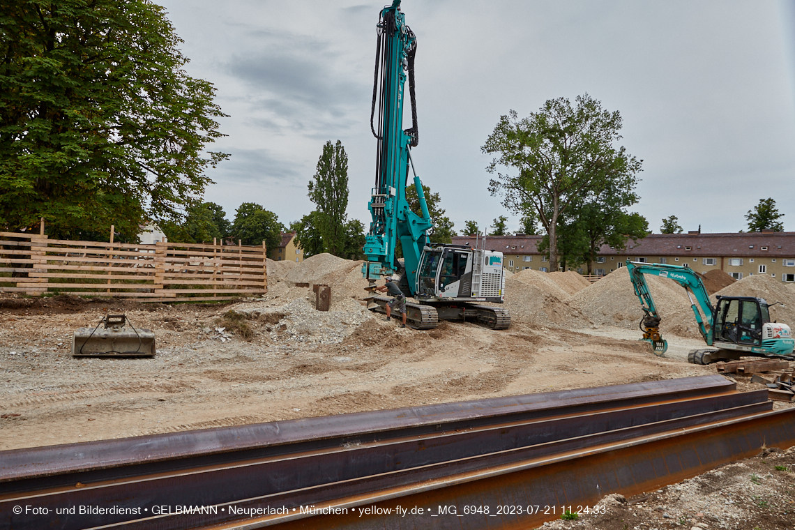 21.07.2023 - Baustelle Maikäfersiedlung in Berg am Laim und Neuperlach
