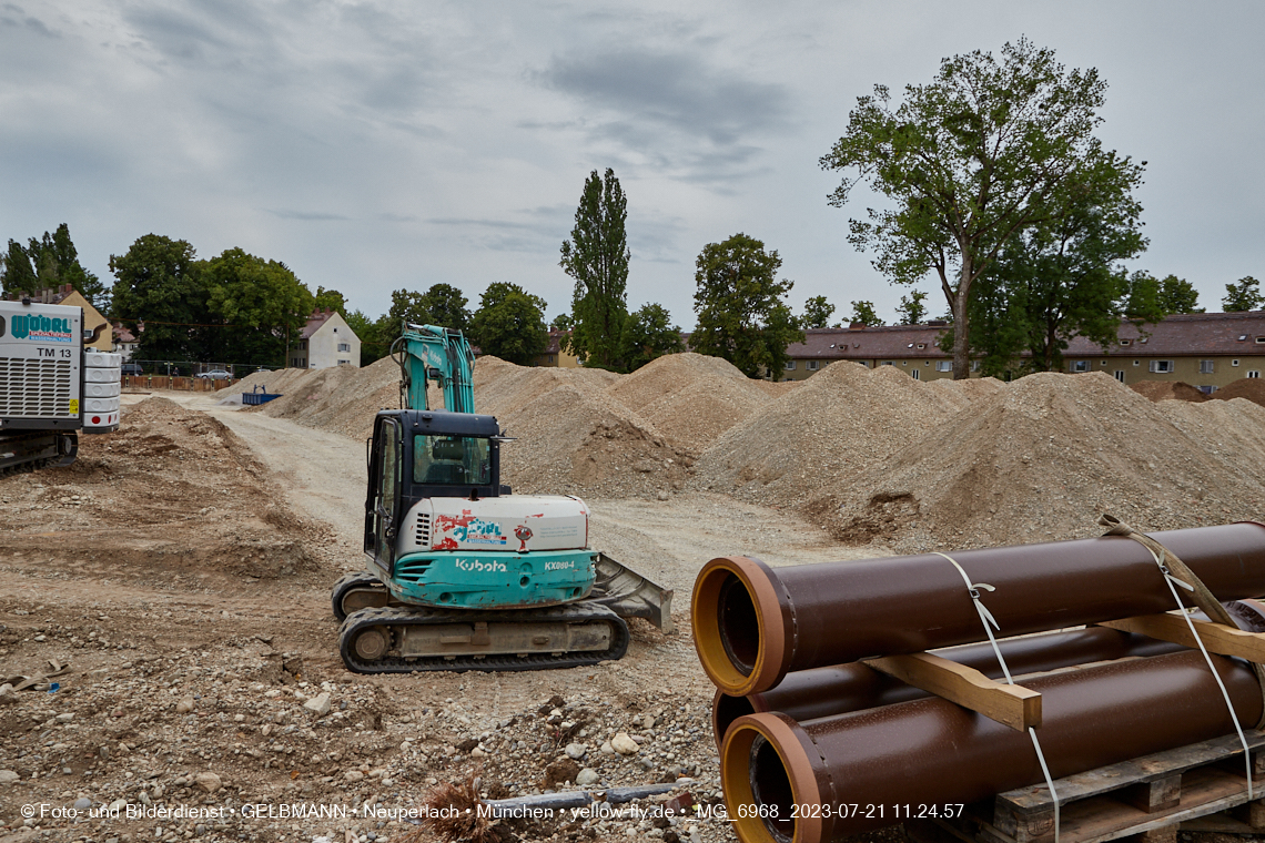 21.07.2023 - Baustelle Maikäfersiedlung in Berg am Laim und Neuperlach