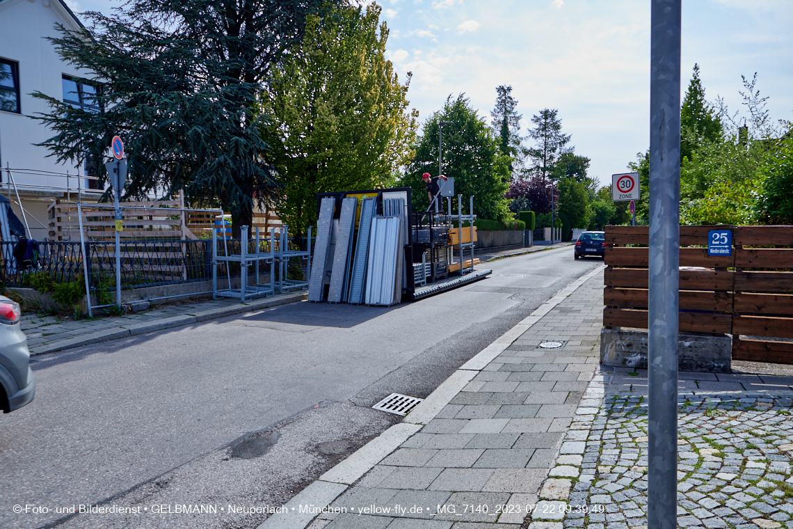 22.07.2023 - die Baustelle Nideralmstraße 16 in Neuperlach