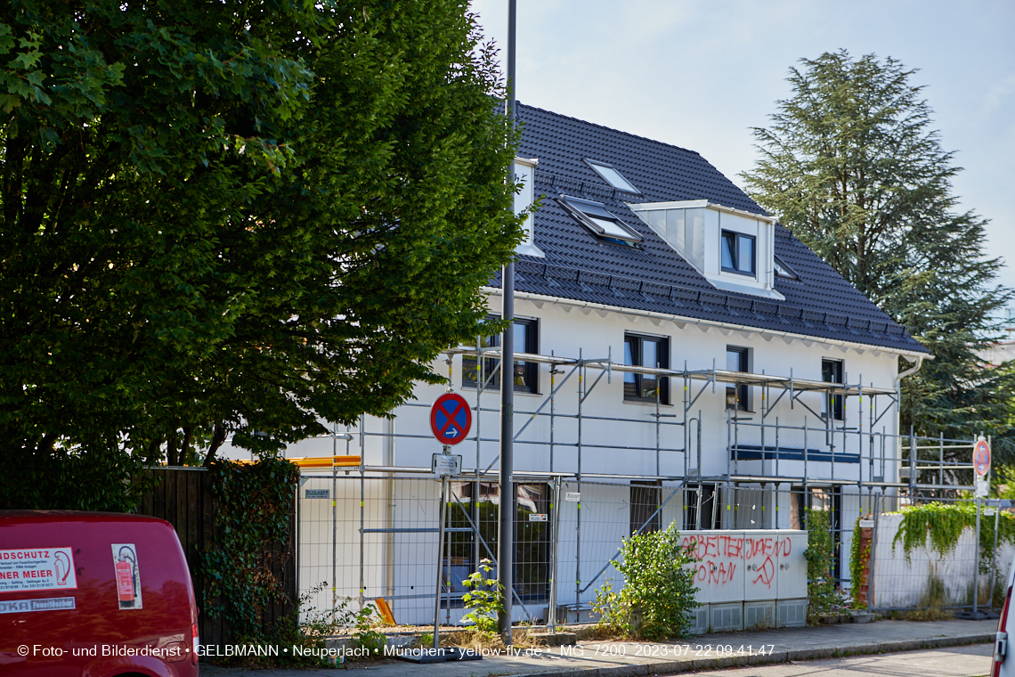 22.07.2023 - die Baustelle Nideralmstraße 16 in Neuperlach