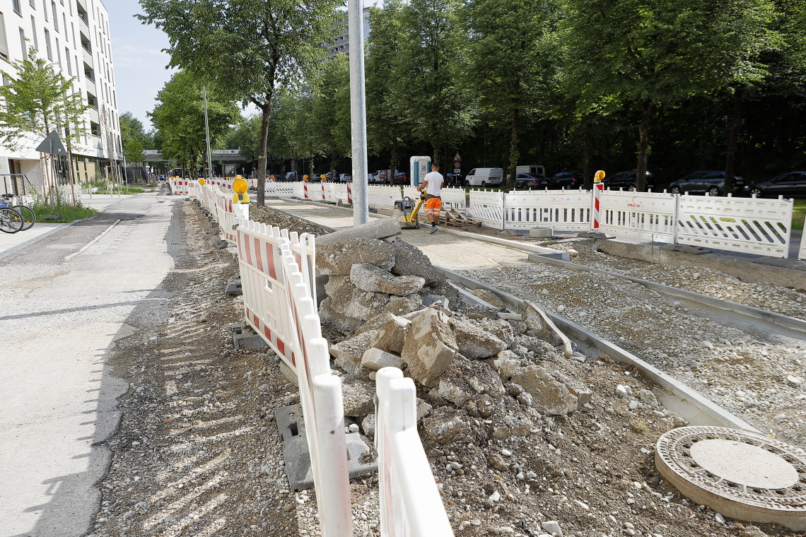 22.07.2023 - neue Straßenführung am Perlach Plaza
