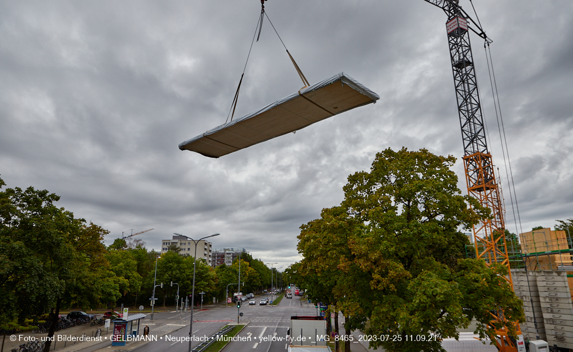 25.07.2023 - neue Wände für das Haus für Kinder in Neuperlach