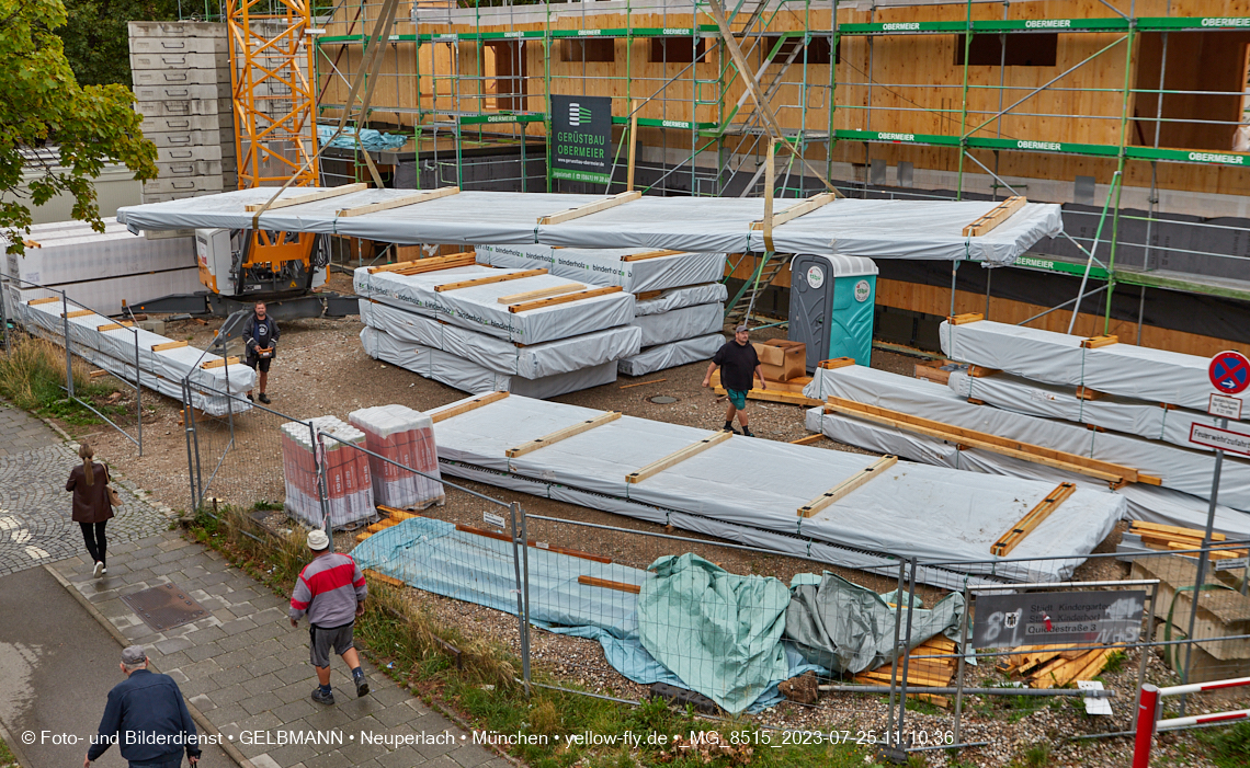 25.07.2023 - neue Wände für das Haus für Kinder in Neuperlach