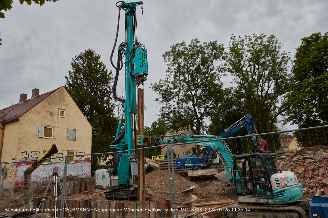 25.07.2023 - Baustelle Maikäfersiedlung in Berg am Laim und Neuperlach
