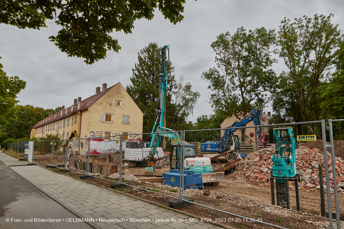 25.07.2023 - Baustelle Maikäfersiedlung in Berg am Laim und Neuperlach