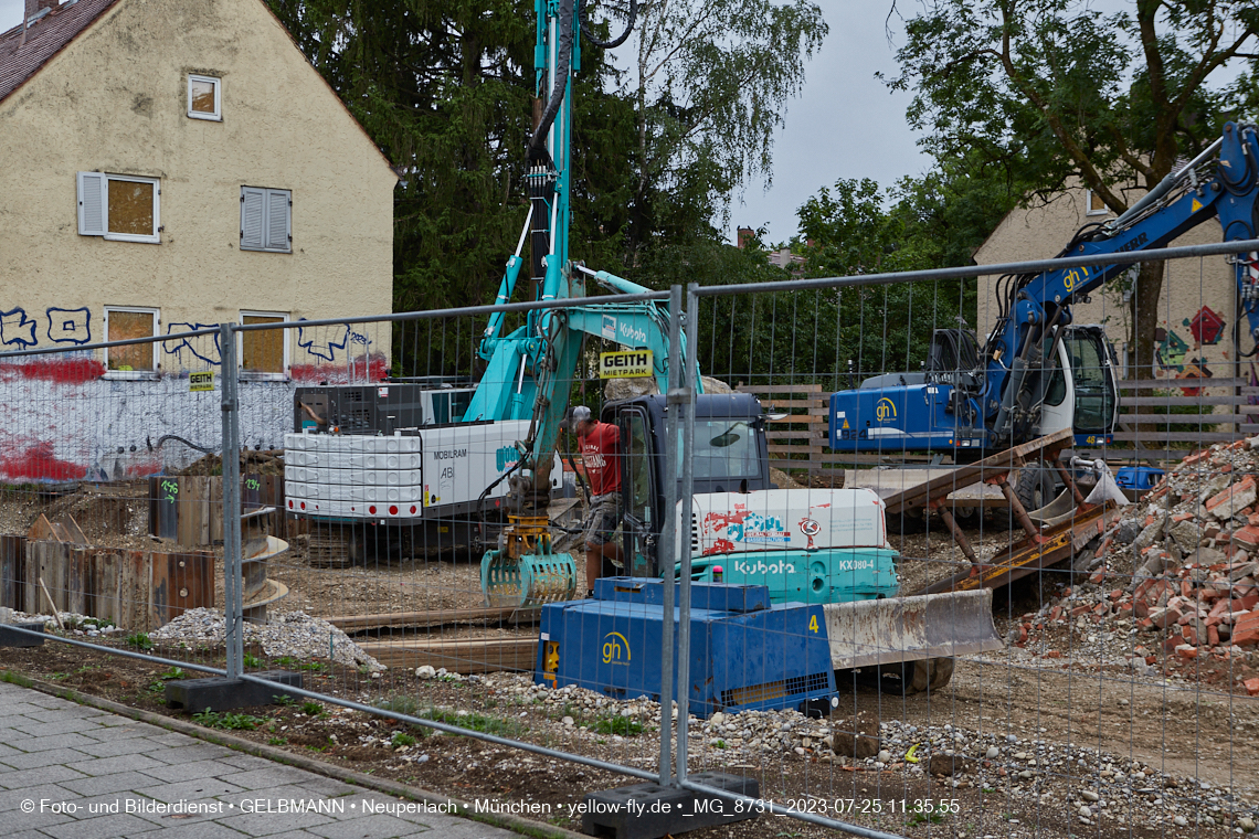 25.07.2023 - Baustelle Maikäfersiedlung in Berg am Laim und Neuperlach