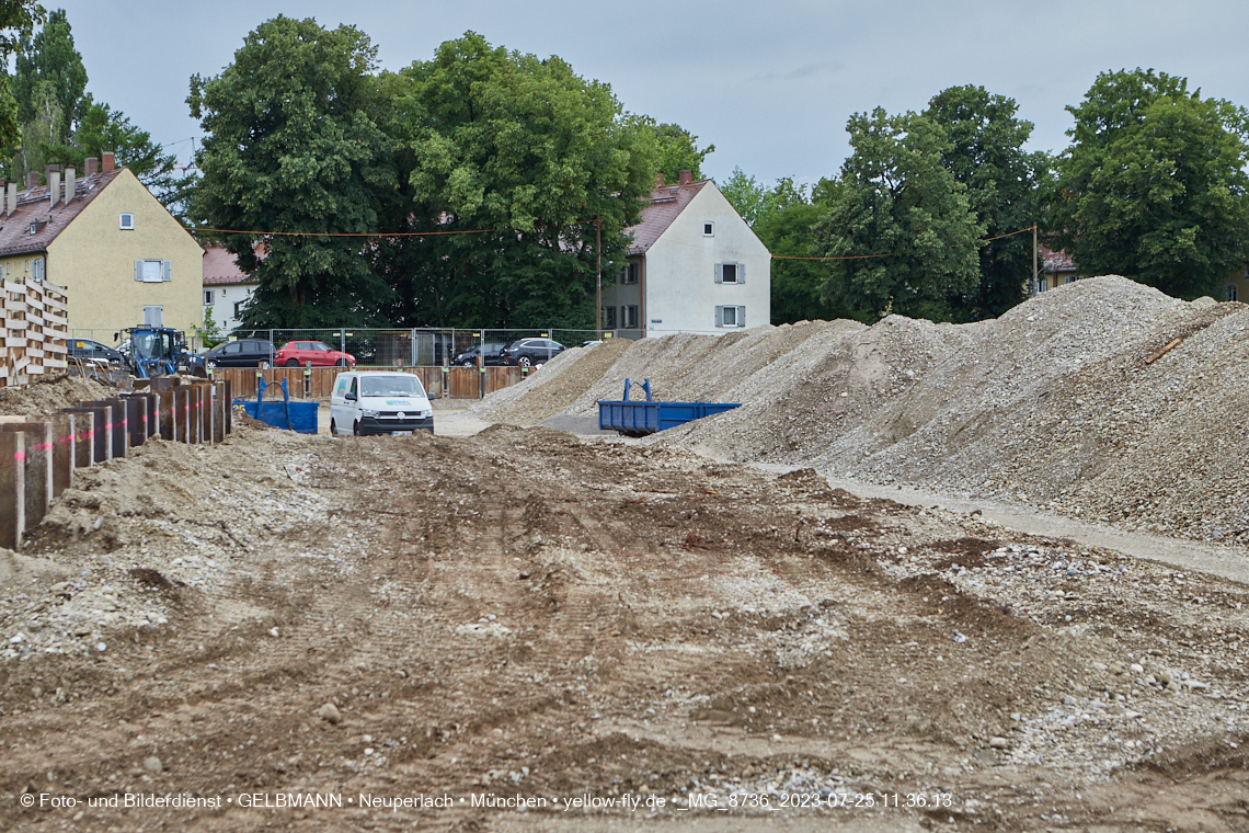 25.07.2023 - Baustelle Maikäfersiedlung in Berg am Laim und Neuperlach