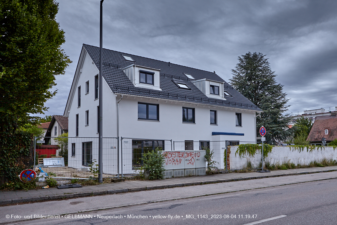 04.08.2023 - Neubau an der Niederalmstraße 16 in Neuperlach