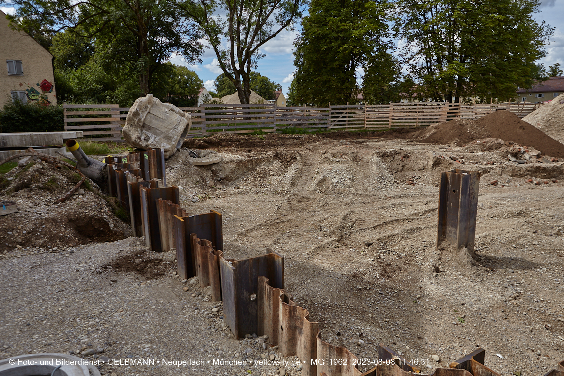 08.08.2023 - Baustelle Maikäfersiedlung in Berg am Laim und Neuperlach