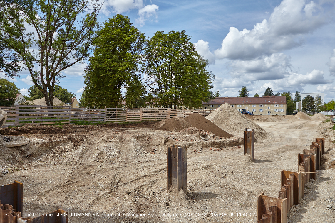 08.08.2023 - Baustelle Maikäfersiedlung in Berg am Laim und Neuperlach