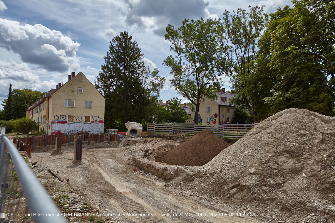 08.08.2023 - Baustelle Maikäfersiedlung in Berg am Laim und Neuperlach
