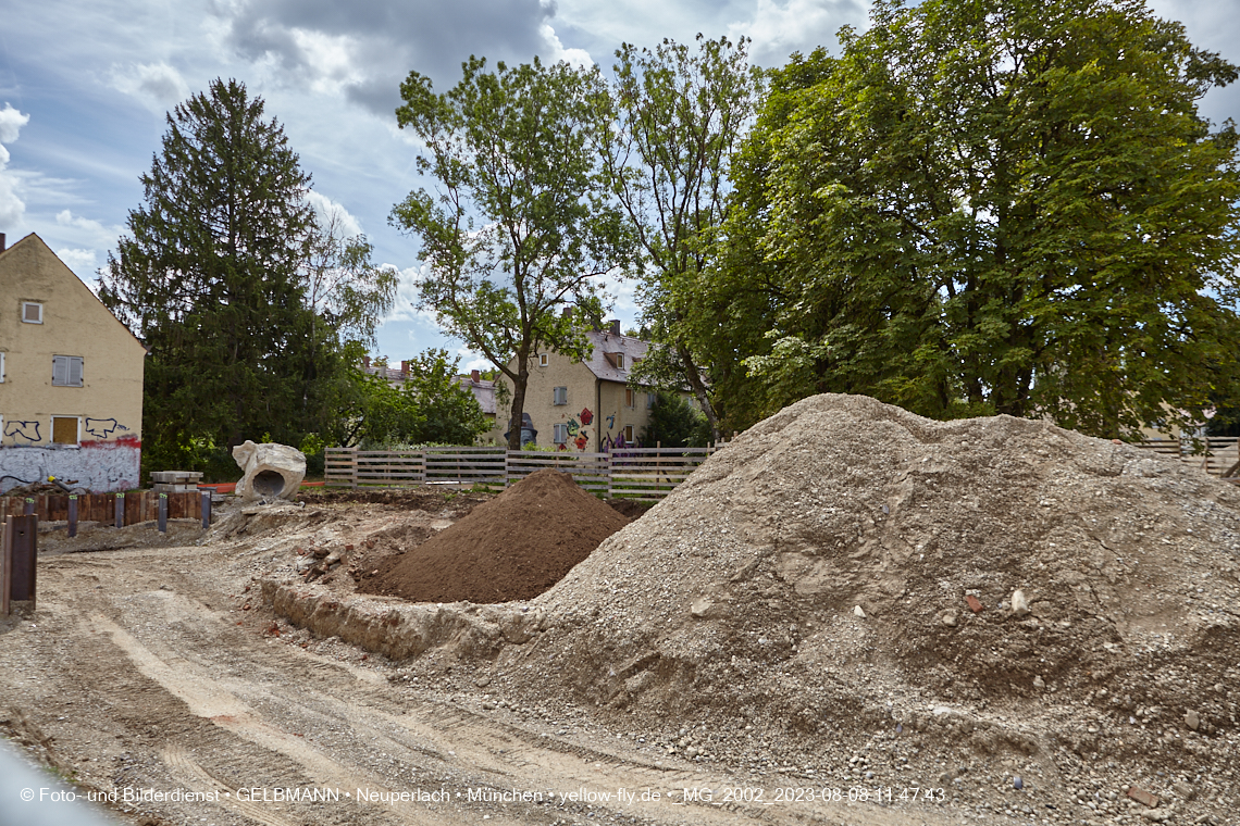 08.08.2023 - Baustelle Maikäfersiedlung in Berg am Laim und Neuperlach