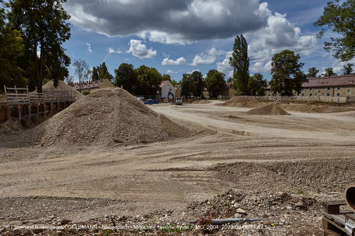 08.08.2023 - Baustelle Maikäfersiedlung in Berg am Laim und Neuperlach