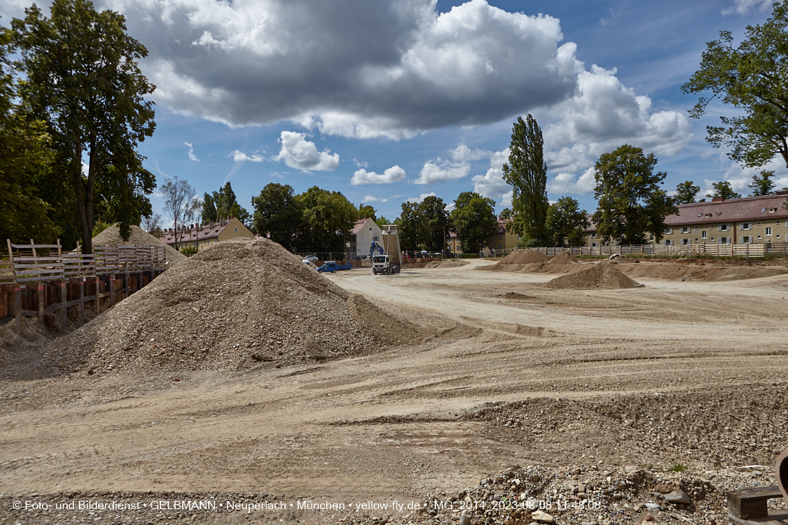 08.08.2023 - Baustelle Maikäfersiedlung in Berg am Laim und Neuperlach