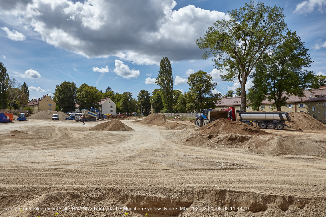 08.08.2023 - Baustelle Maikäfersiedlung in Berg am Laim und Neuperlach