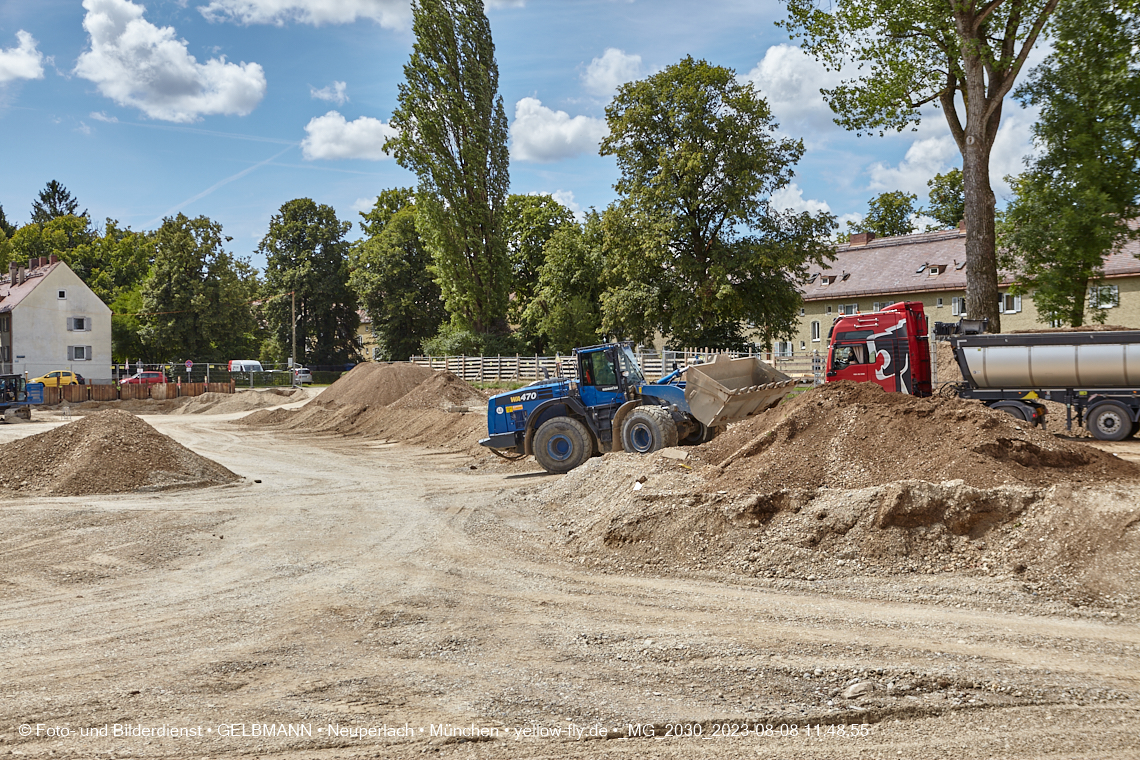 08.08.2023 - Baustelle Maikäfersiedlung in Berg am Laim und Neuperlach
