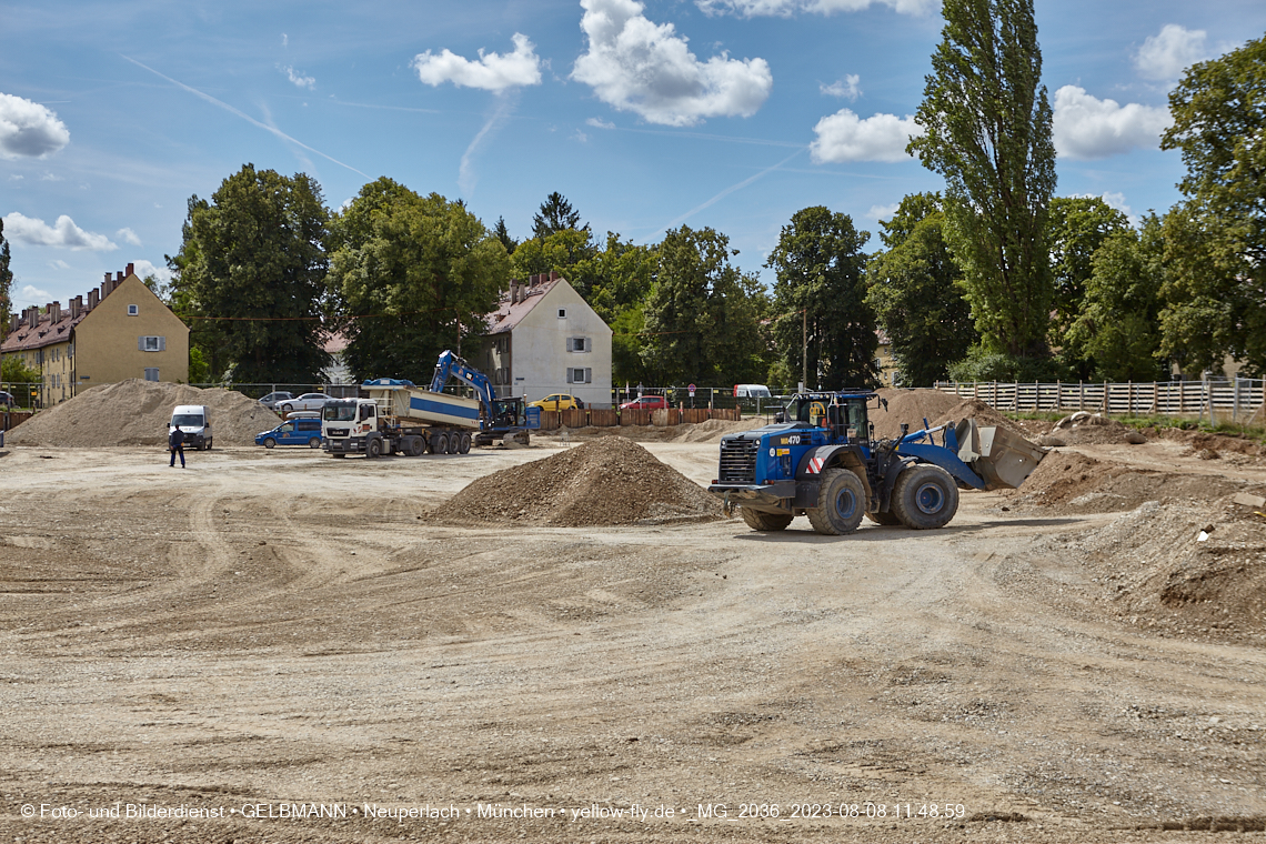 08.08.2023 - Baustelle Maikäfersiedlung in Berg am Laim und Neuperlach