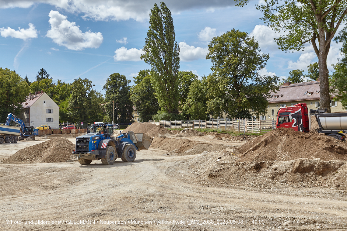 08.08.2023 - Baustelle Maikäfersiedlung in Berg am Laim und Neuperlach