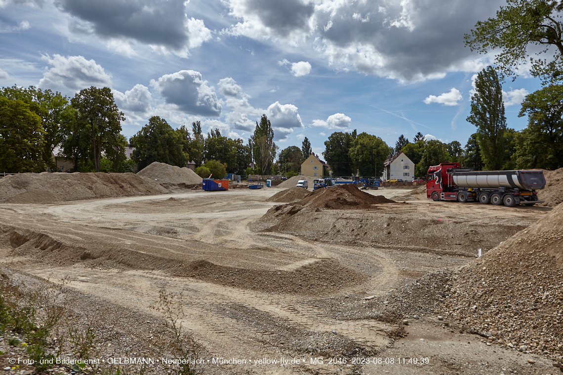 08.08.2023 - Baustelle Maikäfersiedlung in Berg am Laim und Neuperlach