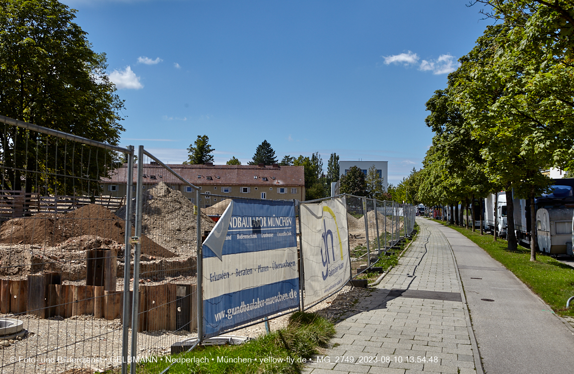 10.08.2023 - Baustelle Maikäfersiedlung in Berg am Laim und Neuperlach