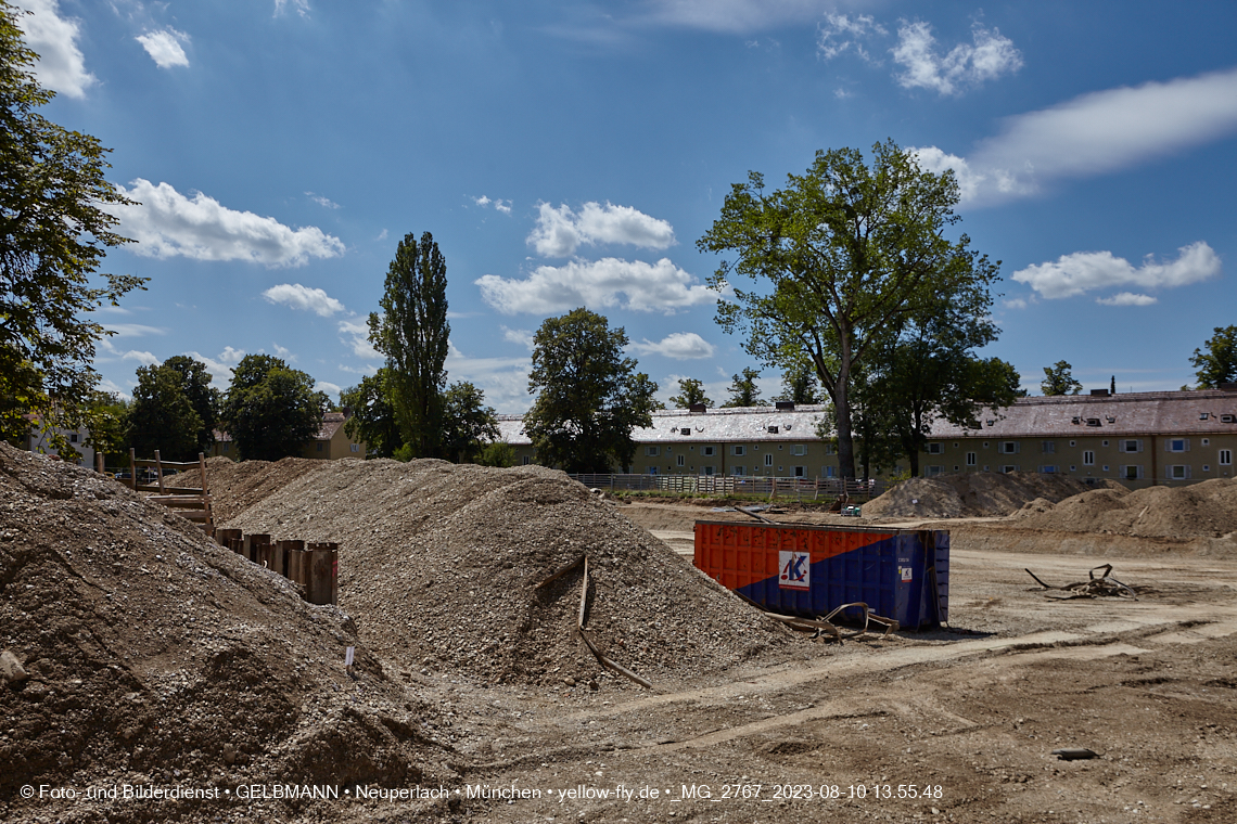 10.08.2023 - Baustelle Maikäfersiedlung in Berg am Laim und Neuperlach