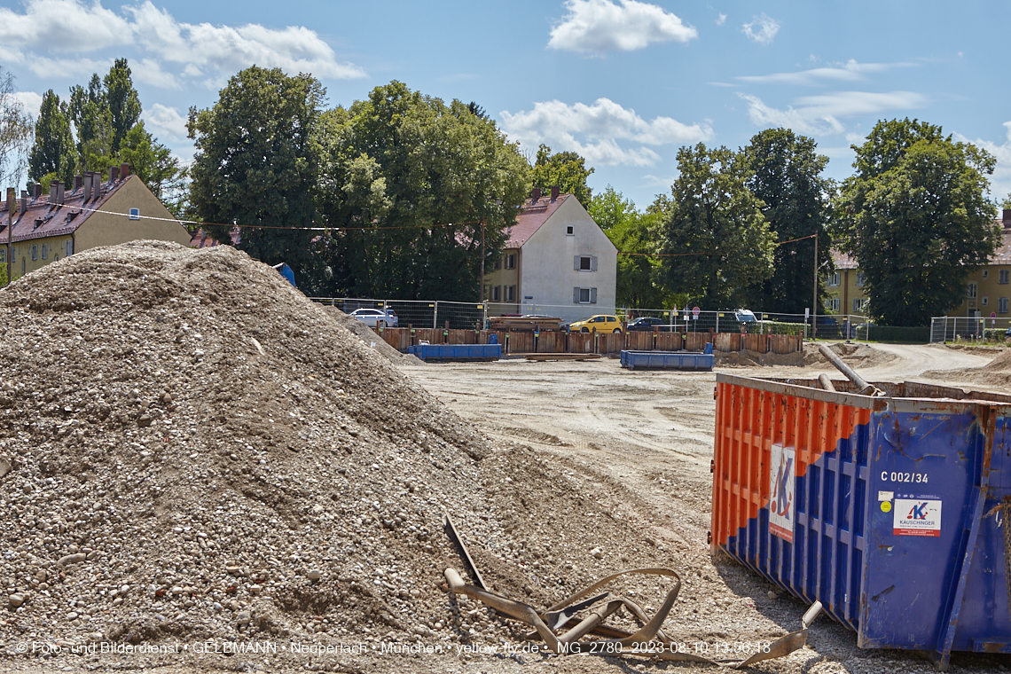 10.08.2023 - Baustelle Maikäfersiedlung in Berg am Laim und Neuperlach