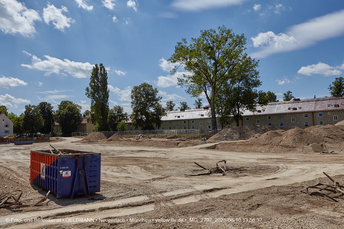 10.08.2023 - Baustelle Maikäfersiedlung in Berg am Laim und Neuperlach