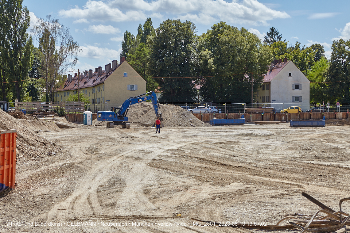 10.08.2023 - Baustelle Maikäfersiedlung in Berg am Laim und Neuperlach