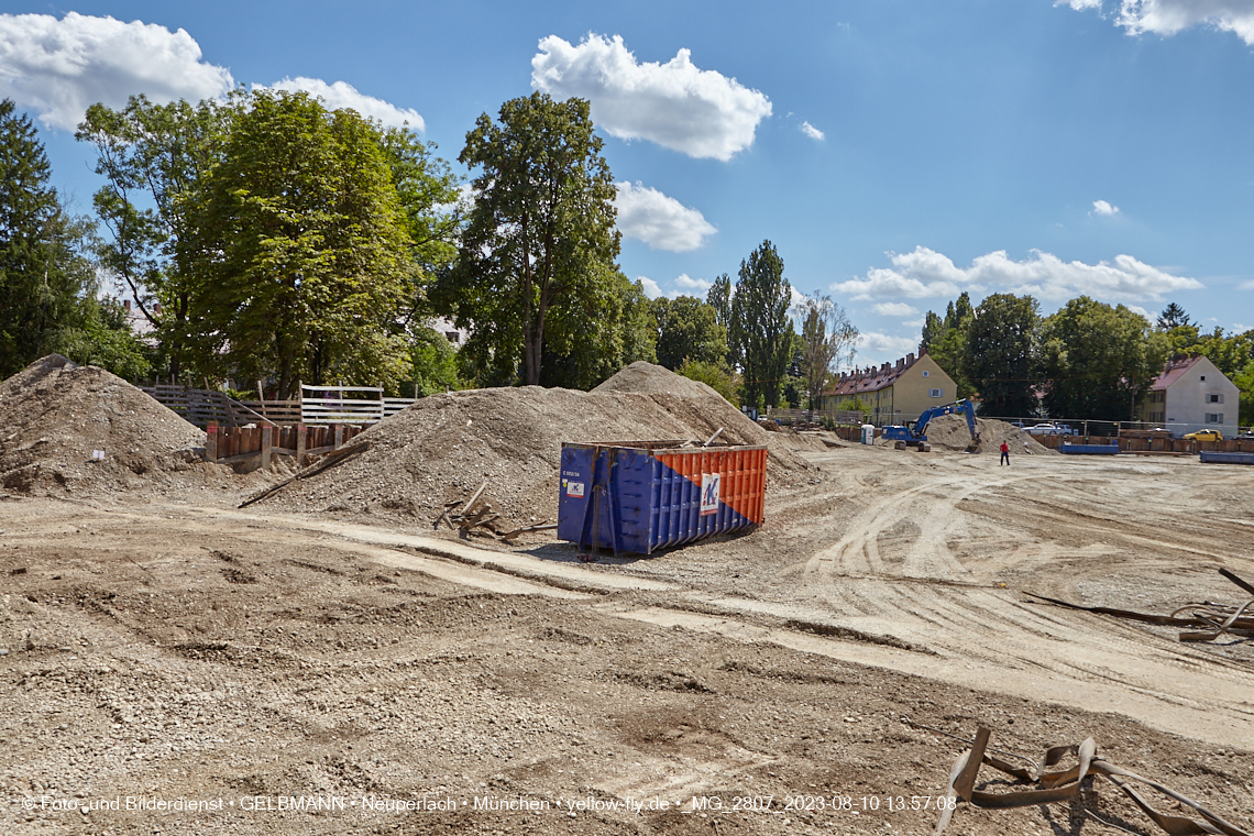 10.08.2023 - Baustelle Maikäfersiedlung in Berg am Laim und Neuperlach