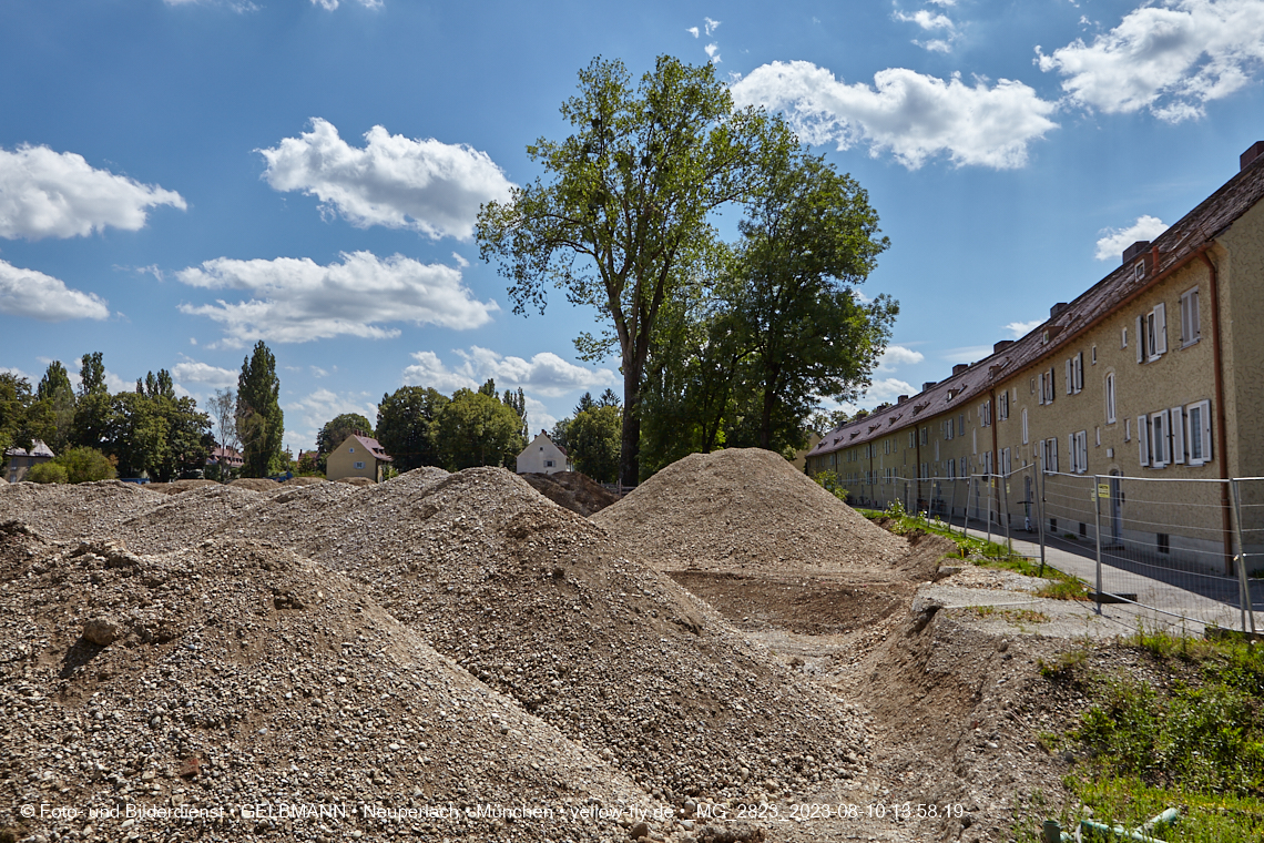 10.08.2023 - Baustelle Maikäfersiedlung in Berg am Laim und Neuperlach