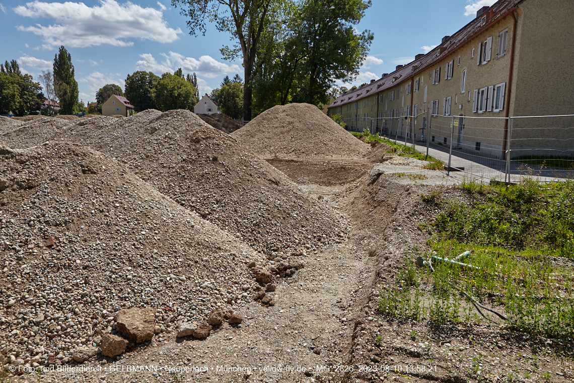 10.08.2023 - Baustelle Maikäfersiedlung in Berg am Laim und Neuperlach
