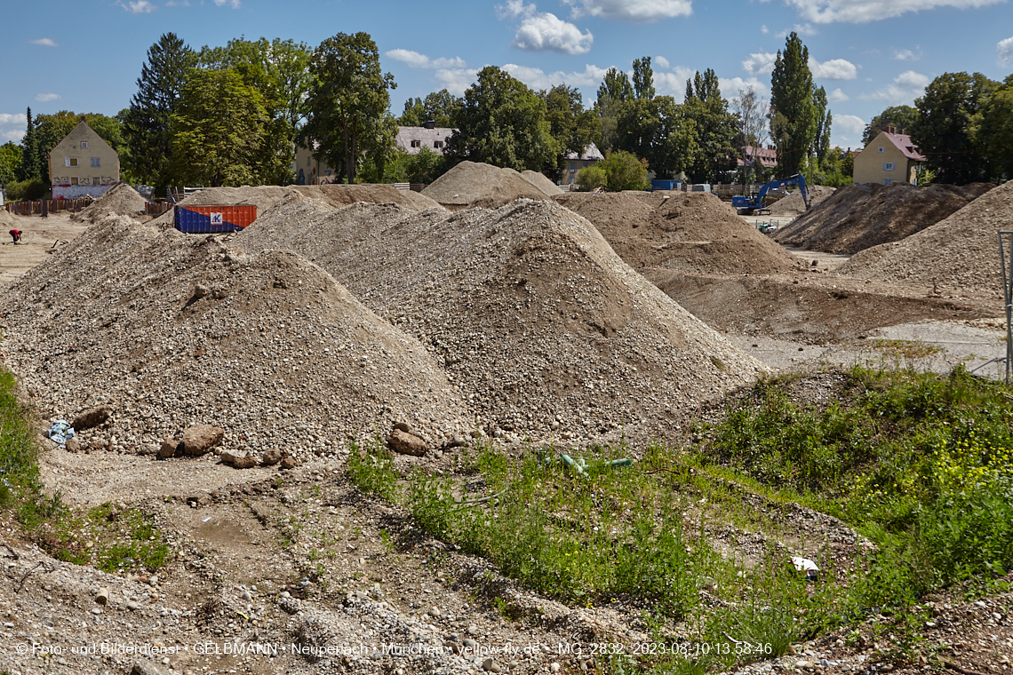 10.08.2023 - Baustelle Maikäfersiedlung in Berg am Laim und Neuperlach