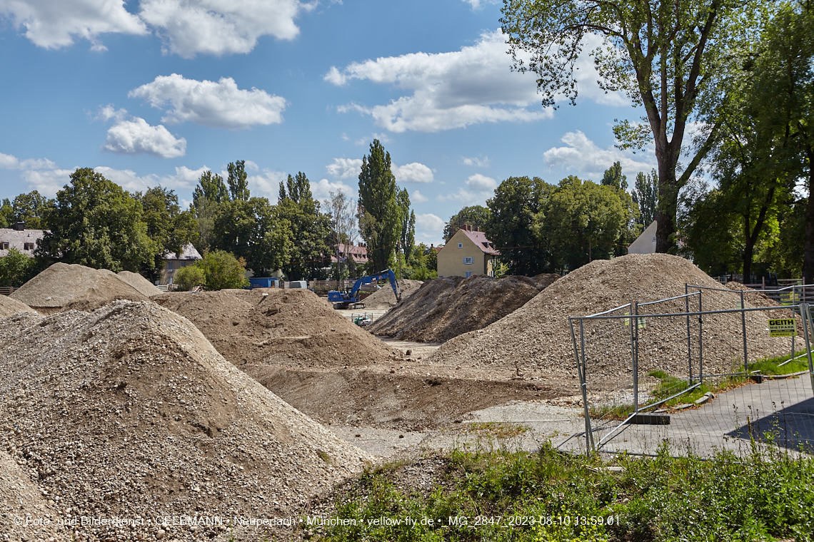 10.08.2023 - Baustelle Maikäfersiedlung in Berg am Laim und Neuperlach