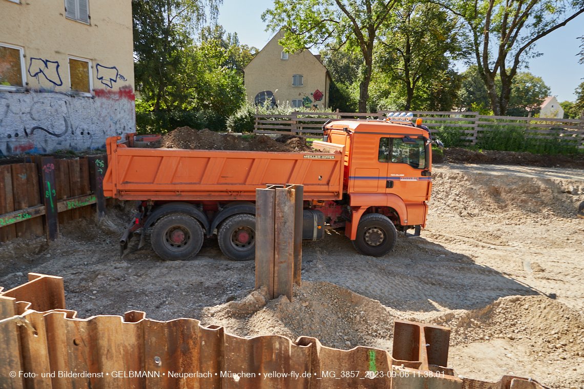 06.09.2023 - Baustelle Maikäfersiedlung in Berg am Laim und Neuperlach