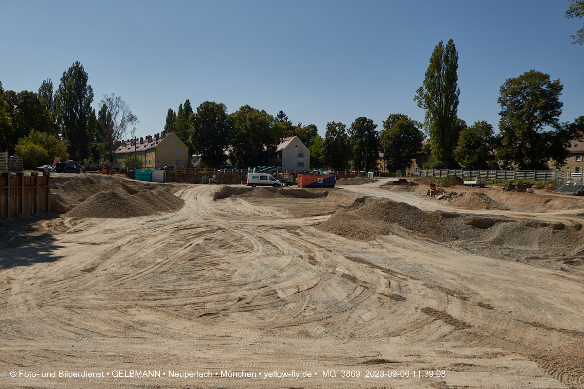 06.09.2023 - Baustelle Maikäfersiedlung in Berg am Laim und Neuperlach