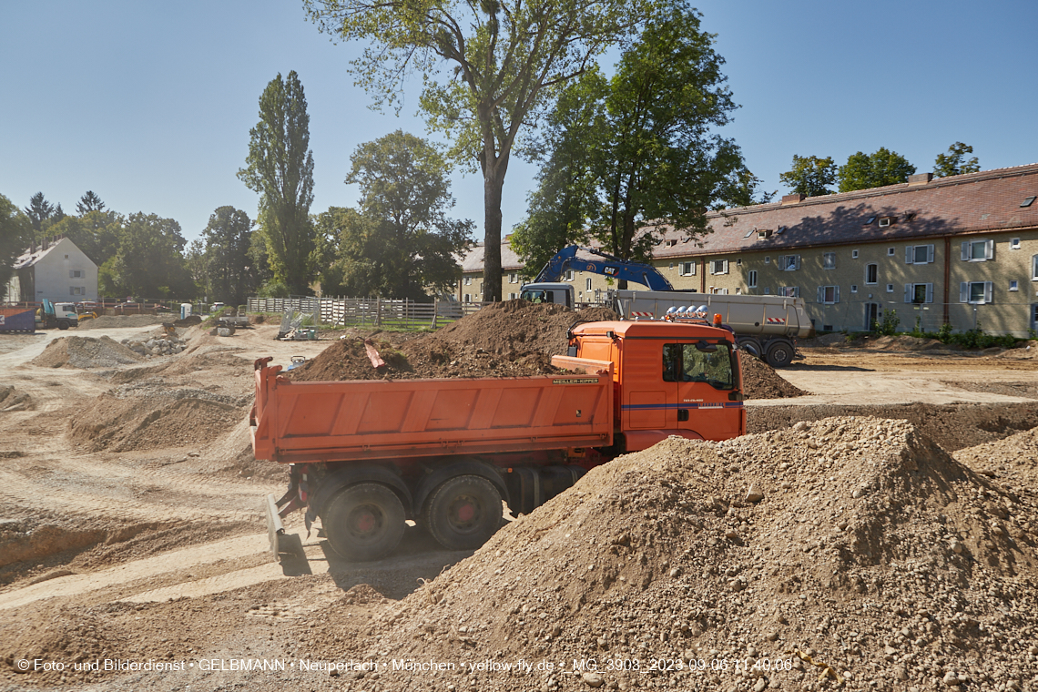 06.09.2023 - Baustelle Maikäfersiedlung in Berg am Laim und Neuperlach