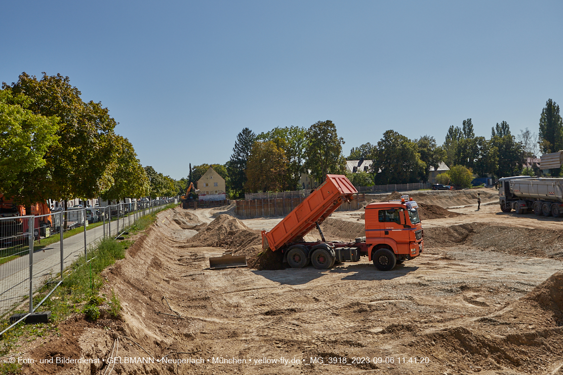 06.09.2023 - Baustelle Maikäfersiedlung in Berg am Laim und Neuperlach