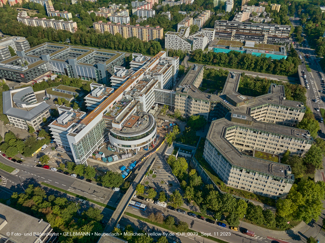 11.09.2023 - Der Wohnring und das ehemalige Allianzgebäude in Neuperlach