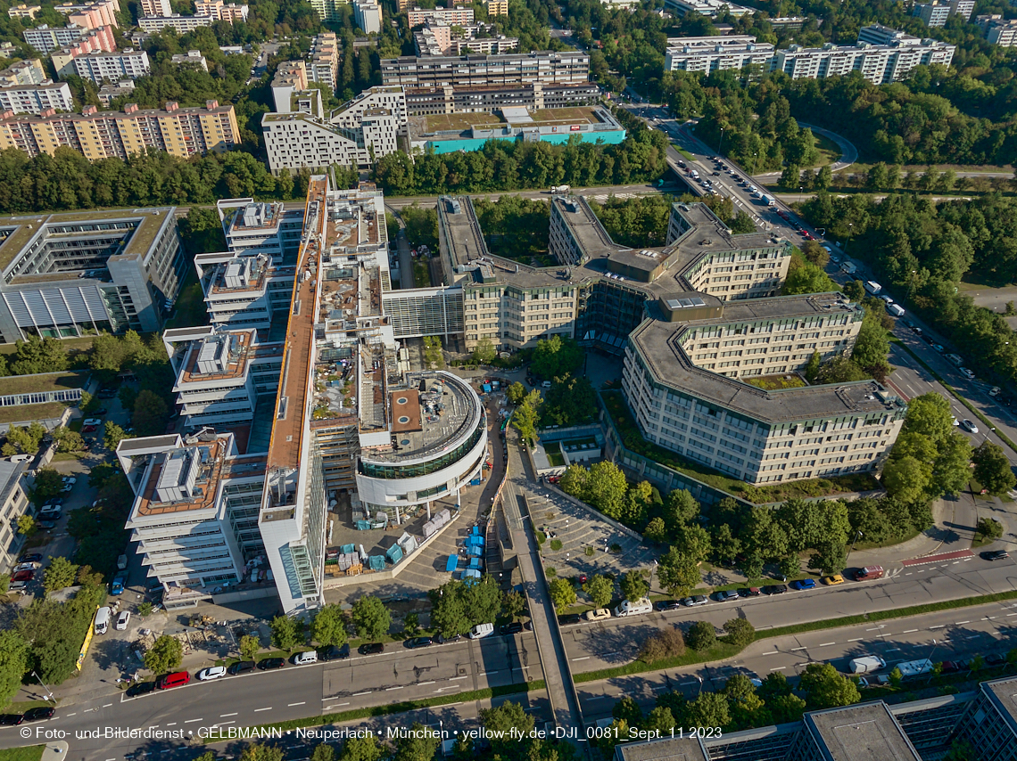11.09.2023 - Der Wohnring und das ehemalige Allianzgebäude in Neuperlach