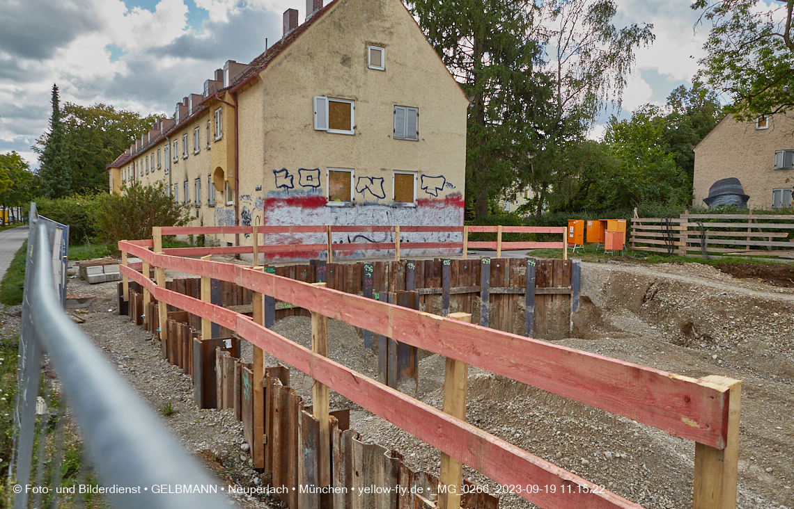 19.09.2023 - Baustelle Maikäfersiedlung in Berg am Laim und Neuperlach