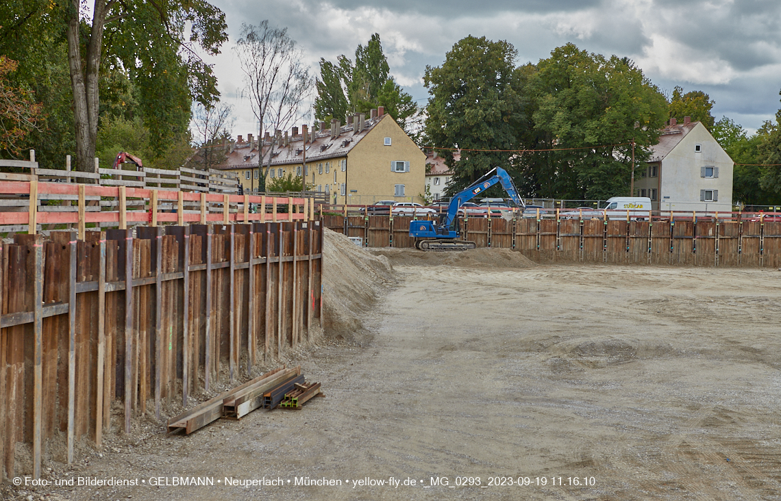 19.09.2023 - Baustelle Maikäfersiedlung in Berg am Laim und Neuperlach