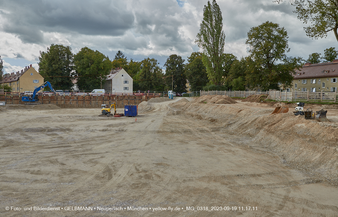 19.09.2023 - Baustelle Maikäfersiedlung in Berg am Laim und Neuperlach