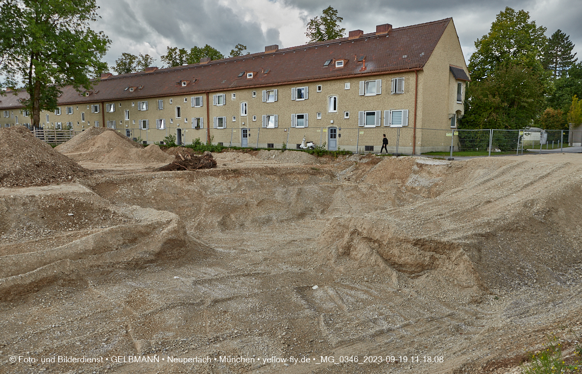 19.09.2023 - Baustelle Maikäfersiedlung in Berg am Laim und Neuperlach