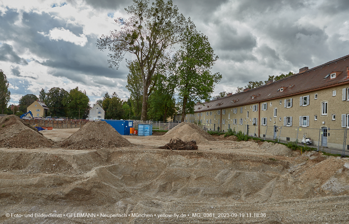 19.09.2023 - Baustelle Maikäfersiedlung in Berg am Laim und Neuperlach