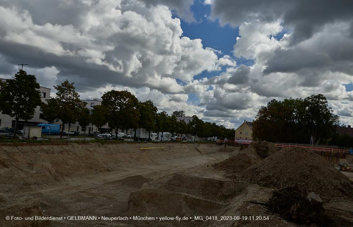 19.09.2023 - Baustelle Maikäfersiedlung in Berg am Laim und Neuperlach