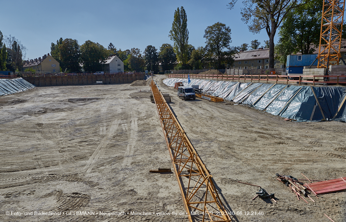 06.10.2023 - Baustelle Maikäfersiedlung in Berg am Laim und Neuperlach