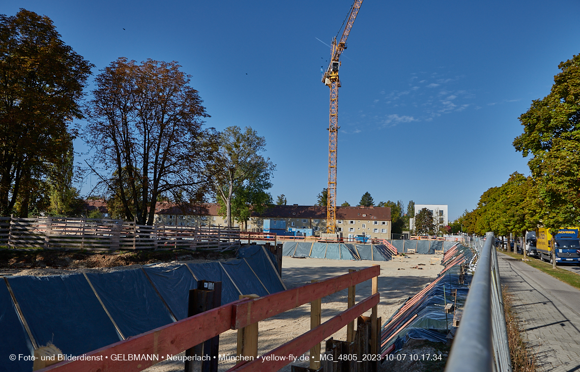 07.10.2023 - Baustelle Maikäfersiedlung in Berg am Laim und Neuperlach
