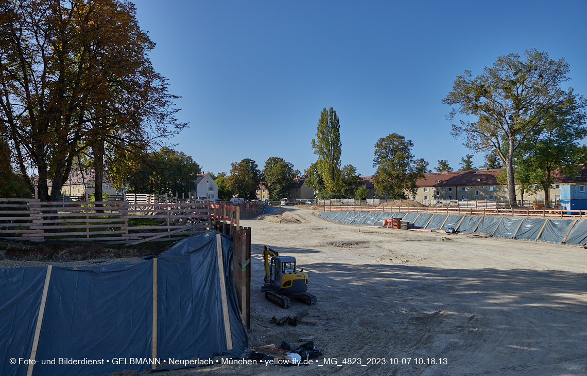 07.10.2023 - Baustelle Maikäfersiedlung in Berg am Laim und Neuperlach